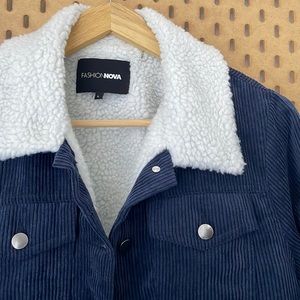 size L ✨Fashion Nova✨ super comfy fleece/corduroy jacket